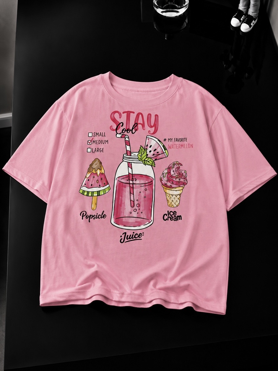 تیشرت صورتی STAY